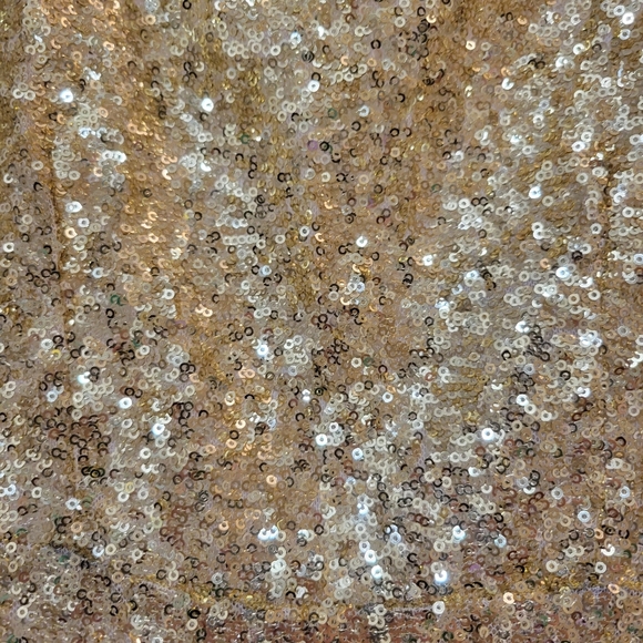 B. Darlin Gold Sequin & White Tulle Fit & Flare Dress size 5/6 - Picture 3 of 6